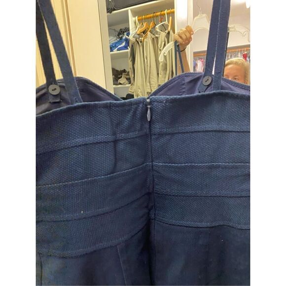 Nanette Lepore Sweetheart Mini Dress Navy Convertible Spaghetti Strap - Picture 3 of 6